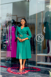 Elegant green official dress